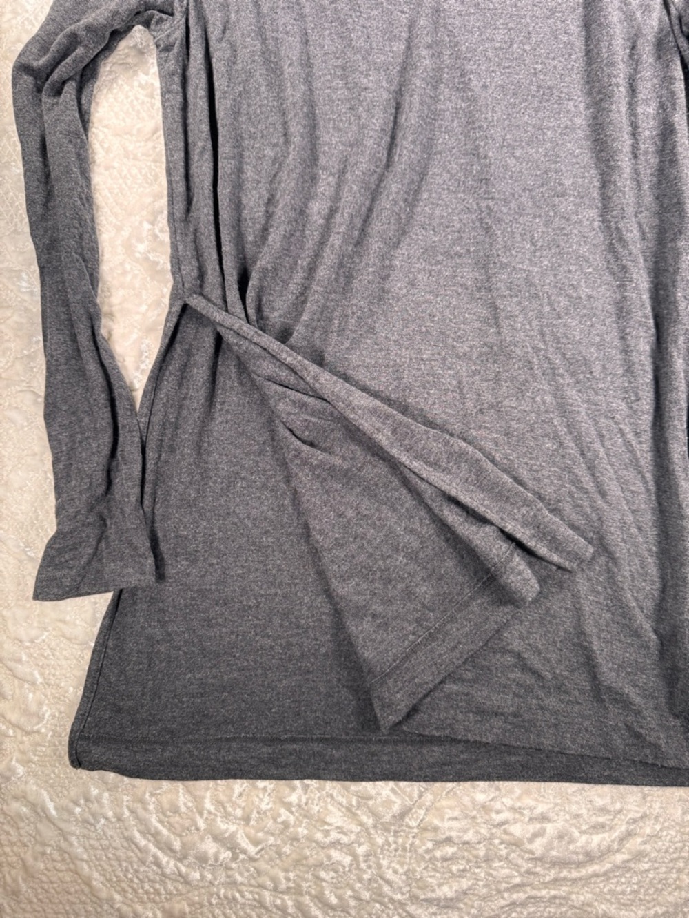 Club Monaco Long Sleeve Tunic Top in Heather Gray - Picture 2 of 5
